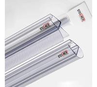 STEIGNER Junta mampara ducha UK03 100cm (1 ud.) transparente para puerta 6-8 mm - Set con junta de pared UK07 200cm - Protección contra fugas, Material duradero, Fácil instalación, Acabado estético