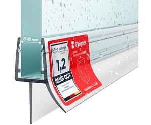 STEIGNER Junta mampara ducha UK03 70 cm (1 ud.) transparente - Junta vertical para ducha angular o pentagonal con puerta 6-8 mm - Protección contra fugas, Ajuste perfecto, Fácil instalación
