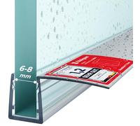 STEIGNER Junta mampara ducha UK11 50 cm (1 ud.) transparente - Junta vertical para ducha angular o pentagonal con puerta 6-8 mm - Protección contra fugas, Ajuste perfecto, Material duradero