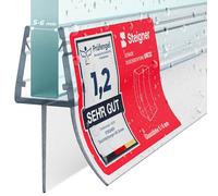 STEIGNER Junta mampara ducha UK33 160 cm (1 ud.) transparente - Junta vertical para ducha angular o pentagonal con puerta 5-6 mm - Protección contra fugas, Material duradero, Fácil instalación