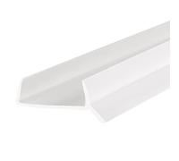 STEIGNER Junta para zócalo de cocina 15mm / 16mm / 17mm, Banda de sellado de zócalos, longitud 150cm, Blanco
