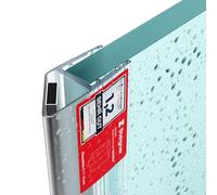 STEIGNER Juntas mamparas duchas imantadas UKM04 185 cm (2 ud.) - Juntas magnéticas 135° para ducha pentagonal con entrada en esquina y puerta 6-8 mm - Impermeable, Montaje fácil, Antifugas