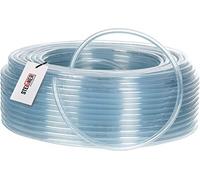STEIGNER Manguera de gasolina PVC, Manguera de agua, Manguera técnica, Transparente, Diámetro: 7-9 mm, Longitud: 20 m, SBS-09-20