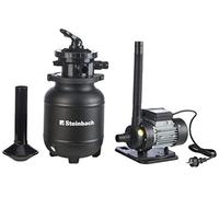 Steinbach Filtro Active Balls+ 040386 - Bomba no autoabsorbente para Piscinas de hasta 19.000 l - con válvula de 7 vías con Palanca de Ajuste y manómetro - Incluye Aproximadamente 300 g de Bolas de