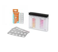 STEINBACH Kit de prueba de pH y cloro libre | Kit de inicio de prueba de piscina incluye 40 pastillas de cloro DPD1 y pH Phenol Red | medición precisa, rápida y fácil