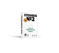 STEINBEIS N°2 TRENDWHITE, papel reprogragráfico, 100% reciclado, tinte natural, 80g, A4, ángel azul, ramette de 500 hojas