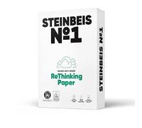 STEINBEIS N1, Papel 100% reciclado, A4, 80 g/m2, caja 5 paquetes (2500 hojas)