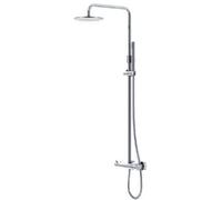 Steinberg 100 conjunto de ducha a pared con termostato con rociador con efecto lluvia cromo 1002721