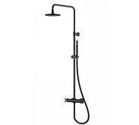 Steinberg 250 conjunto de ducha a pared con termostato con rociador con efecto lluvia negro 2502721S