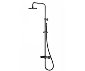 Steinberg 250 conjunto de ducha a pared con termostato con rociador con efecto lluvia negro 2502721S