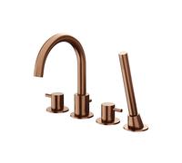 Steinberg Mezclador de bañera serie 100, montaje en el borde de la bañera, 4 orificios, proyección: 192 mm, 1002400BC, Color: cobre cepillado