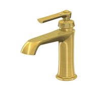 Steinberg Mezclador de lavabo serie 350, sin desagüe automático, proyección de 130 mm, 35010, 3501010BG, Color: Oro cepillado