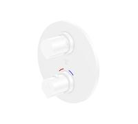 Steinberg Serie 100 Mezclador de ducha/bañera, conjunto listo para montar, empotrado, dos consumidores, 10041333W, Color: Blanco Mate