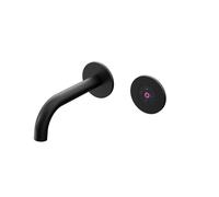 Steinberg Serie 100 mezclador mural para lavabo, control electrónico de volumen y temperatura, proyección de 195 mm, 1001814ES, Color: negro mate