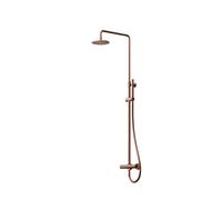 Steinberg Serie 100 sistema de ducha, termostato, ducha de lluvia redonda, ducha de mano, 10027212BC, Color: cobre cepillado