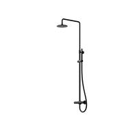 Steinberg Serie 100 sistema de ducha, termostato, ducha de lluvia redonda, ducha de mano, 10027212S, Color: Negro