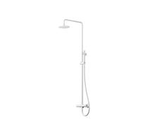 Steinberg Serie 100 sistema de ducha, termostato, ducha de lluvia redonda, ducha de mano, 10027212W, Color: Blanco