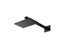Steinberg Serie 120 Ducha mural, ducha efecto lluvia, angular, 145x220x9,5 mm, 1201687S, Color: negro mate