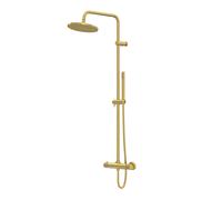 Steinberg Serie 171 sistema de ducha, juego completo incl. termostato, cabezal y teleducha, 1712721BG, Color: Oro cepillado