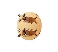 Steinberg Serie 250 Mezclador para ducha/bañera, conjunto listo para montar, empotrado, dos consumidores, 25041333RG, Color: oro rosa