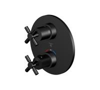 Steinberg Serie 250 Mezclador para ducha/bañera, conjunto listo para montar, empotrado, dos consumidores, 25041333S, Color: Negro Mate