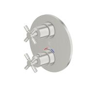 Steinberg Serie 250 Mezclador para ducha/bañera, conjunto listo para montar, empotrado, dos consumidores, 25041333BN, Color: Níquel Cepillado