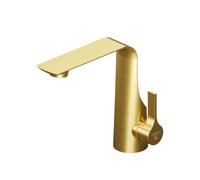 Steinberg Serie 290 Mezclador monomando de lavabo, con cartucho cerámico, sin juego de desagüe, proyección 150mm, 2901010BG, Color: Oro cepillado