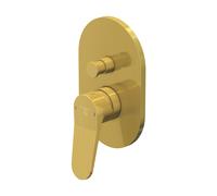 Steinberg serie 340 juego listo para montar, para mezclador monomando de bañera y ducha, para instalación empotrada, 34021033BG, Color: Oro cepillado