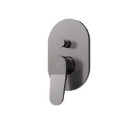 Steinberg serie 340 juego listo para montar, para mezclador monomando de bañera y ducha, para instalación empotrada, 34021033BGM, Color: Metal cepillado