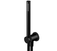 Steinberg serie 340 set de teleducha, incl. codo de conexión de ducha integrado, flexo de ducha, soporte, 3401670S, Color: Negro Mate