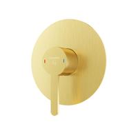 Steinberg Serie 341 Kit de montaje completo, para mezclador monomando de ducha, con placa de cubierta ø 135mm, 34122503BG, Color: Oro cepillado