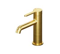 Steinberg Serie 341 Mezclador monomando de lavabo con cartucho cerámico, sin juego de desagüe, 122 mm de proyección, 3411010BG, Color: Oro cepillado