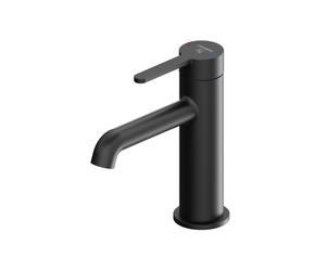 Steinberg Serie 341 Mezclador monomando de lavabo con cartucho cerámico, sin juego de desagüe, 122 mm de proyección, 3411010S, Color: Negro mate