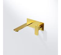 Steinberg Serie 342 Mezclador mural para lavabo, juego premontado, proyección 220mm, 34218643BG, Color: Oro cepillado