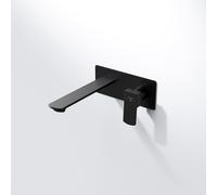 Steinberg Serie 342 Mezclador mural para lavabo, juego premontado, proyección 220mm, 34218643S, Color: negro mate