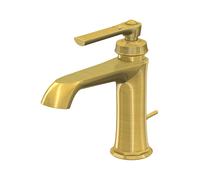 Steinberg Serie 350 grifería de lavabo, con juego de desagüe, 130 mm de alcance, 3501000BG, Color: Oro cepillado