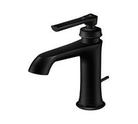 Steinberg Serie 350 grifería de lavabo, con juego de desagüe, 130 mm de alcance, 3501000S, Color: negro