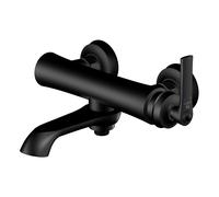 Steinberg Serie 350 grifería para bañera, montaje en superficie, alcance 205 mm, 2 consumidores, 3501100S, Color: negro
