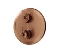 Steinberg Serie 350 grifería para ducha y bañera, conjunto listo para montar, termostato oculto, 2 consumidores, 35041333BC, Color: cobre cepillado