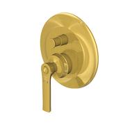 Steinberg Serie 350 griferías para ducha, juego listo para montar, 2 consumidores, con desviador, 35021033BG, Color: Oro cepillado