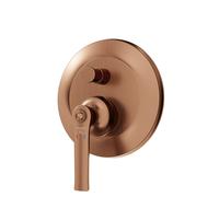 Steinberg Serie 350 Mezclador baño/ducha, juego listo para montar, 2 consumidores, con desviador, 3, 35021033BC, Color: cobre cepillado