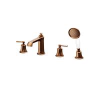 Steinberg Serie 350 Mezclador de bañera, 4 orificios, proyección 205 mm, instalación en el borde de la bañera, 0, 3502400BC, Color: cobre cepillado