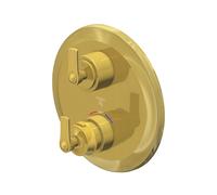Steinberg Serie 350 Mezclador para ducha/bañera, conjunto listo para montar, termostato oculto, 2 consumidores, 3, 35041333BG, Color: Oro cepillado