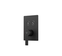 Steinberg Serie 390 Juego listo para montar, para mezclador monomando de baño/ducha, para 2 consumidores, pushtronic, 39022223S, Color: negro mate
