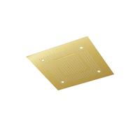Steinberg Serie 390 Sensual Rain panel de lluvia, iluminación LED, juego completo, 3 chorros, Easy-Clean, 600x600mm, 3906620BG, Color: Oro cepillado