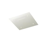 Steinberg Serie 390 Sensual Rain panel de lluvia, iluminación LED, juego completo, 3 chorros, Easy-Clean, 600x600mm, 3906620BN, Color: Níquel Cepillado