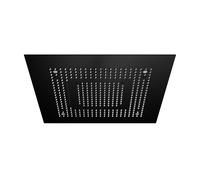 Steinberg Serie 390 Sensual Rain panel de lluvia, iluminación LED, juego completo, 3 chorros, Easy-Clean, 600x600mm, 3906620S, Color: negro mate