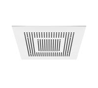 Steinberg Serie 390 Sensual Rain panel de lluvia, juego completo, instalación en techo, 2 chorros, Easy-Clean, 600x600mm, 3906612, Color: Acero inoxidable pulido