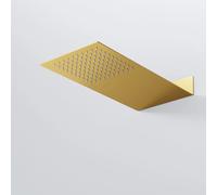 Steinberg Serie 390 Wall Rain ducha de techo, conexión directa a la pared, Easy-Clean, ultraplana 2mm, 430x200x60mm, 3901620BG, Color: Oro cepillado