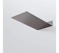 Steinberg Serie 390 Wall Rain ducha de techo, conexión directa a la pared, Easy-Clean, ultraplana 2mm, 430x200x60mm, 3901620BGM, Color: Metal cepillado